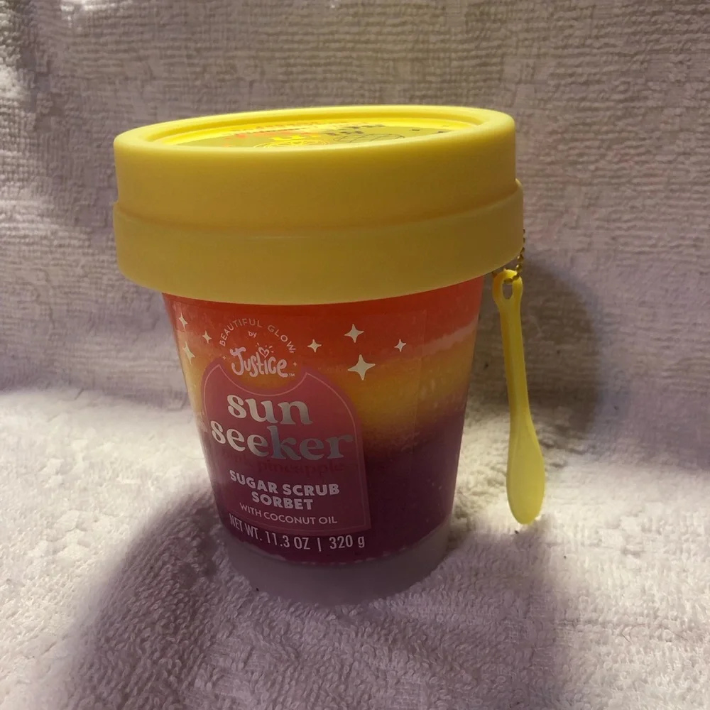 Justice Sun Seeker pink pineapple sugar scrub sorbet body scrub shea body butter